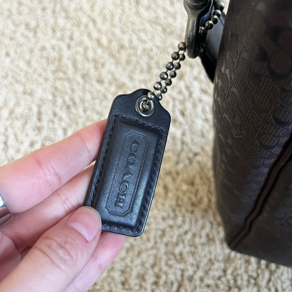 Coach Signature Print and Leather Briefcase